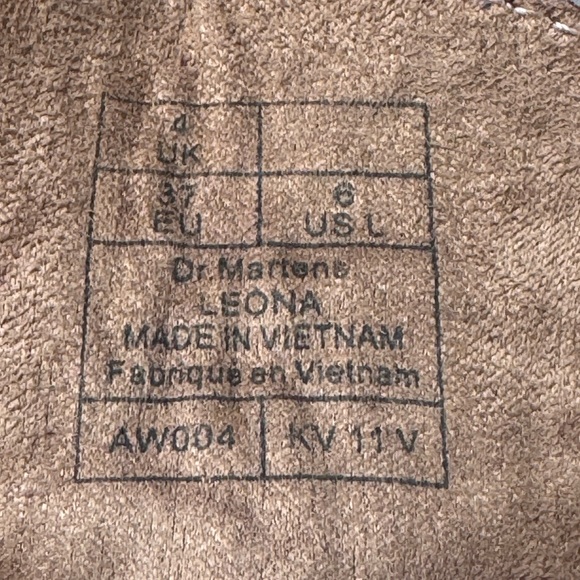 Dr. Martens | Tan Leather Platform Combat Boots Rare Color | Chunky Sole - Picture 7 of 8